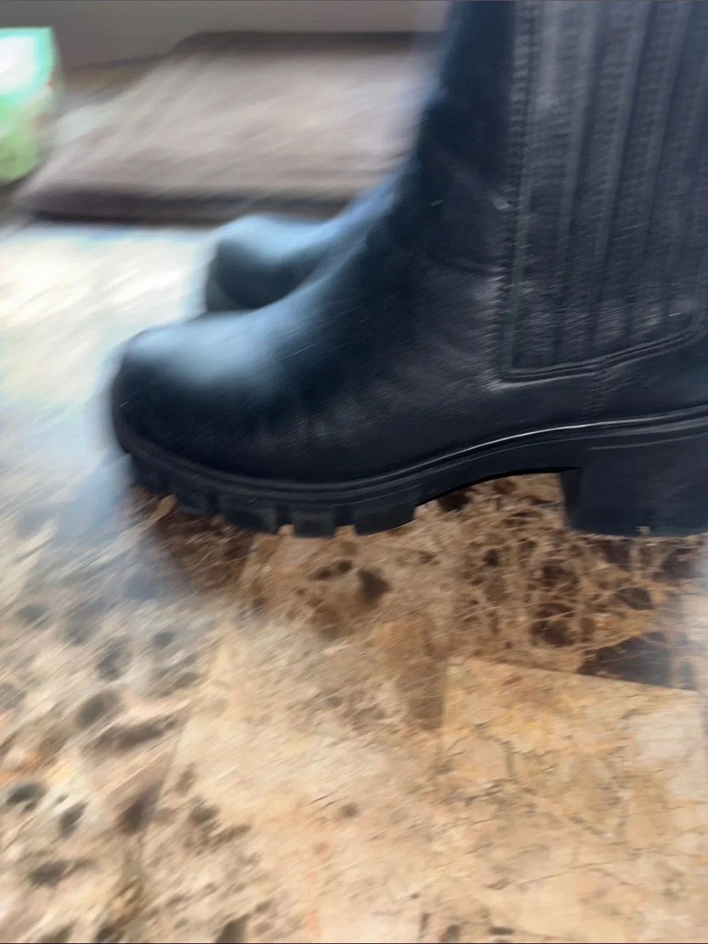 Steve Madden Black Leather Ankle Boots